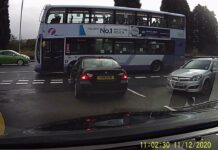 Dashcam footage of “close calls and bad drivers” in Swansea